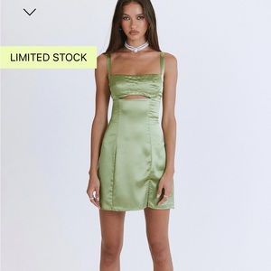 Princess Polly Matcha Mini Dress Green in a size US 6. Sold out on website!